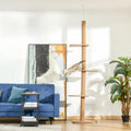 PawHut Floor-to-Ceiling Cat Tree | Multi-Level Tower with Sisal Posts