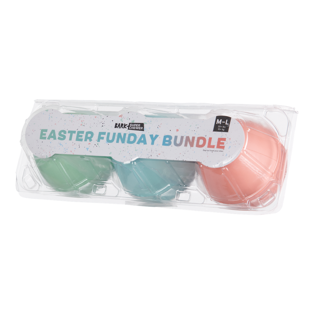Easter Funday Bundle Super Chewer Durable Multi-Part Dog Toy