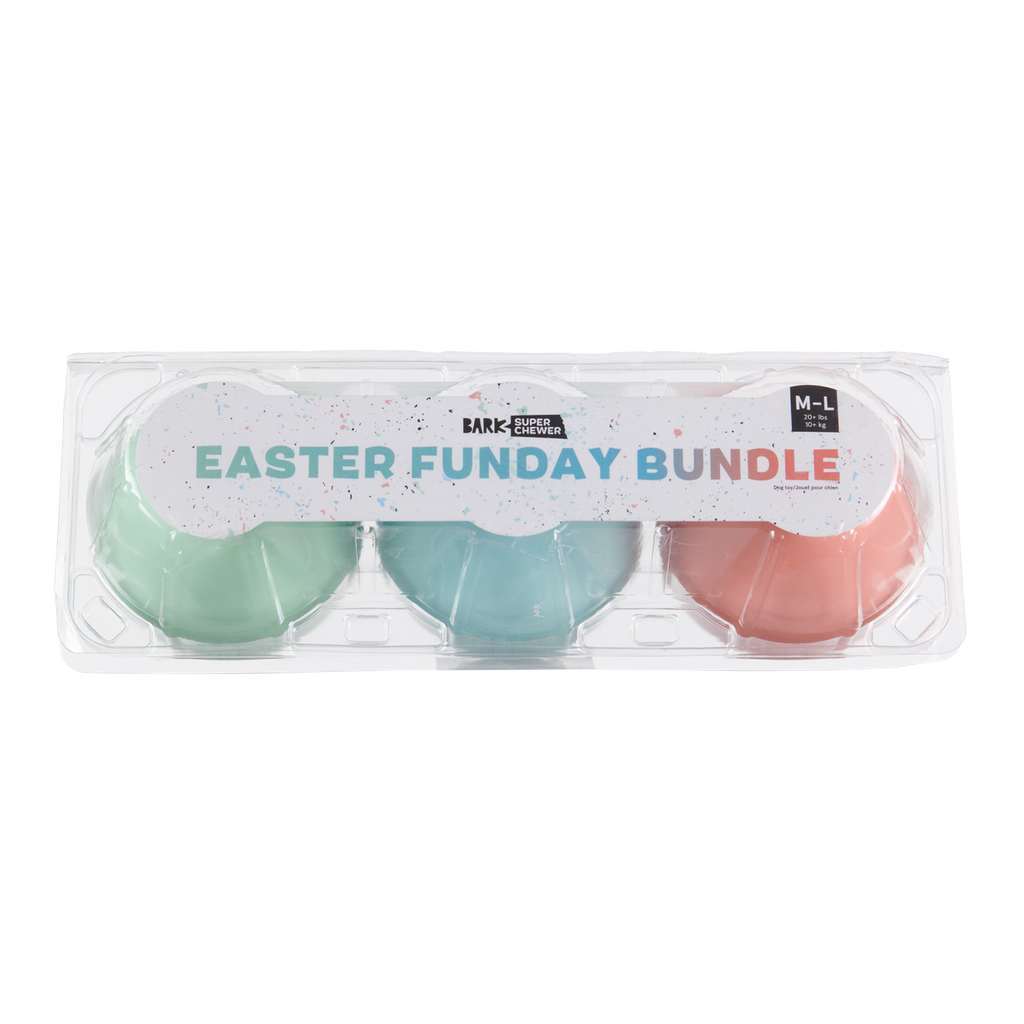 Easter Funday Bundle Super Chewer Durable Multi-Part Dog Toy