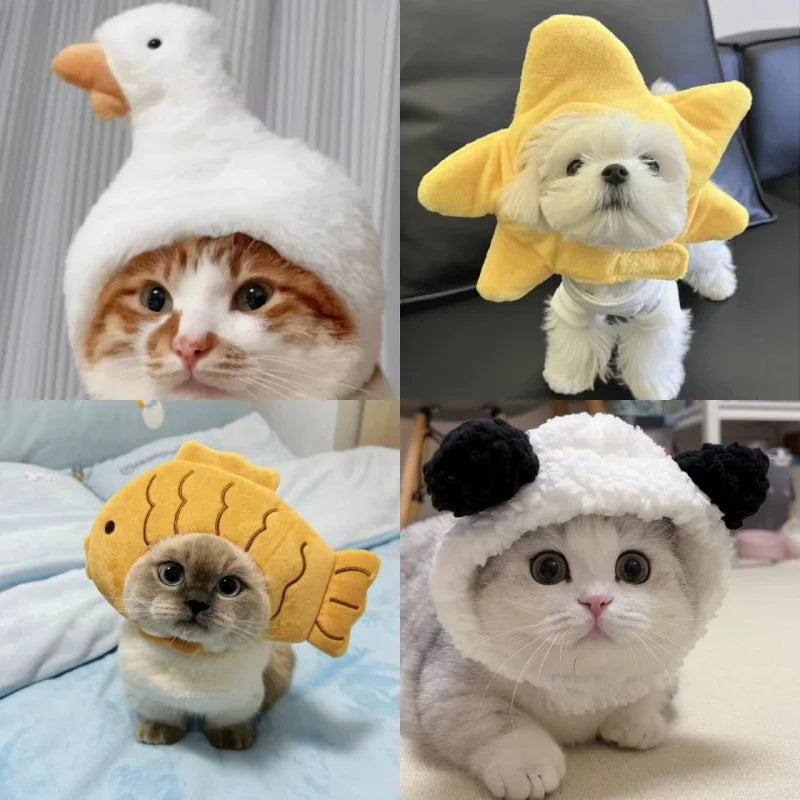 Funny Cat Hat | Plush Yarn Cosplay Cap