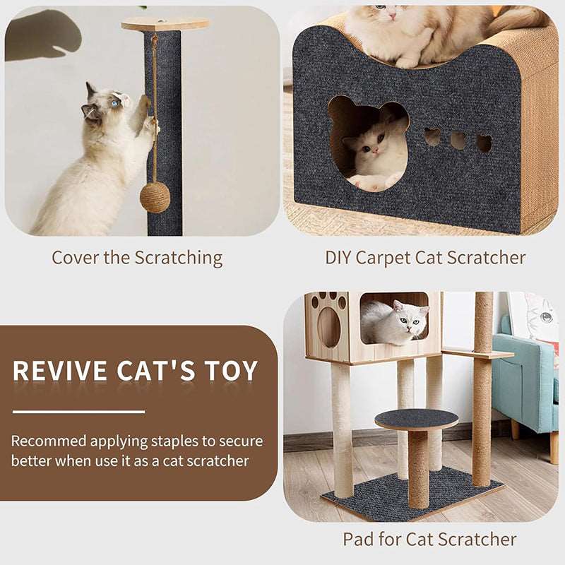 Self-Adhesive Cat Scratch Pad – Wall-Mounted Sofa Protector for Cats | Trimmable, Anti-Scratch Mat for Furniture, Claw Care & DIY Cat Enrichment
